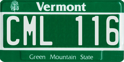 VT license plate CML116