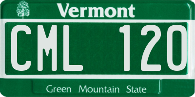 VT license plate CML120