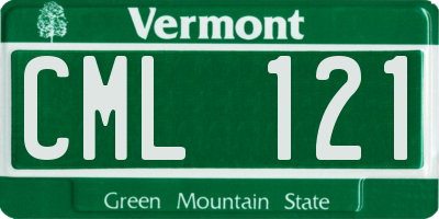VT license plate CML121