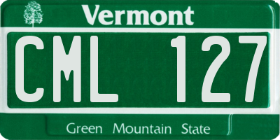 VT license plate CML127