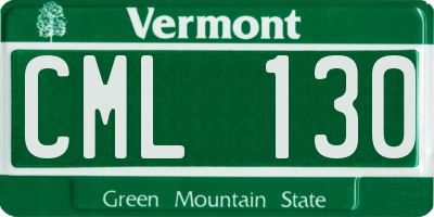 VT license plate CML130