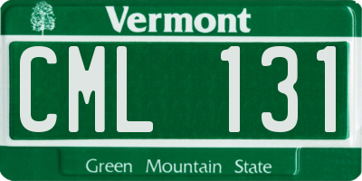 VT license plate CML131