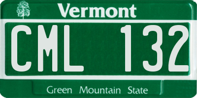 VT license plate CML132