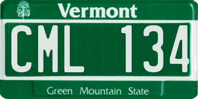 VT license plate CML134