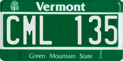 VT license plate CML135