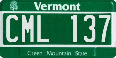 VT license plate CML137