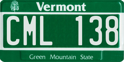VT license plate CML138