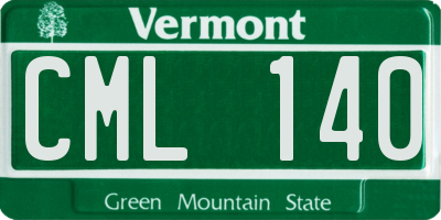 VT license plate CML140