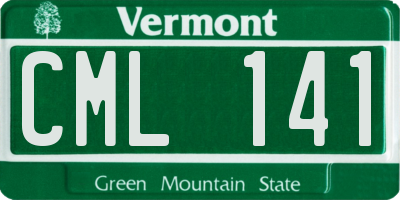 VT license plate CML141