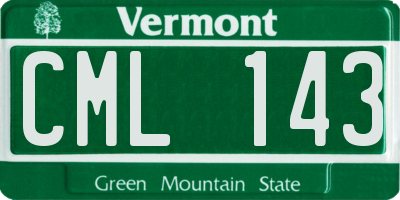 VT license plate CML143