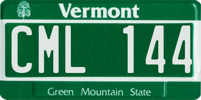 VT license plate CML144