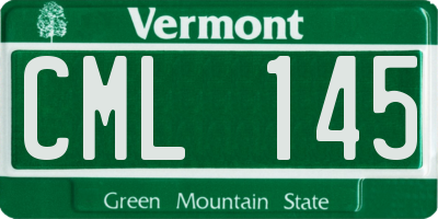 VT license plate CML145