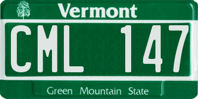 VT license plate CML147