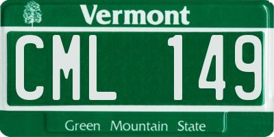 VT license plate CML149