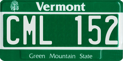 VT license plate CML152