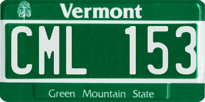 VT license plate CML153
