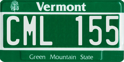 VT license plate CML155