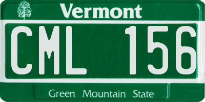 VT license plate CML156