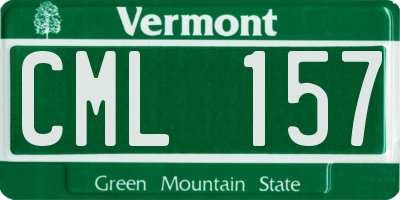 VT license plate CML157