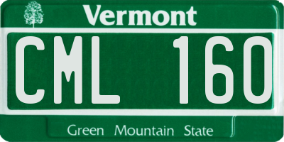 VT license plate CML160