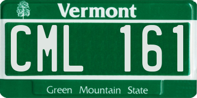 VT license plate CML161