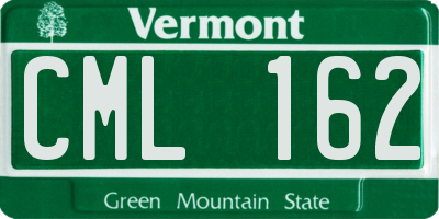 VT license plate CML162