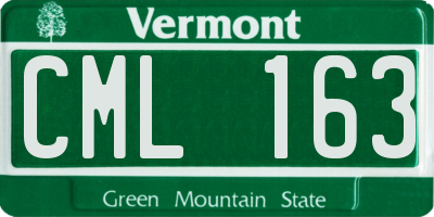 VT license plate CML163