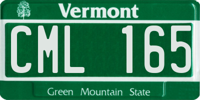 VT license plate CML165