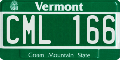 VT license plate CML166