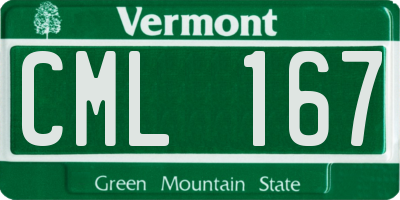 VT license plate CML167