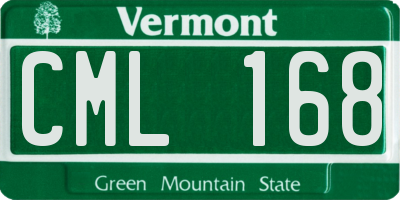 VT license plate CML168