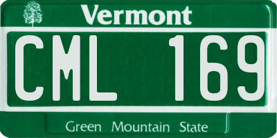 VT license plate CML169