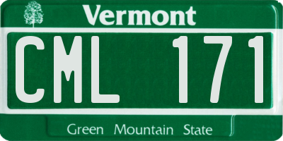 VT license plate CML171