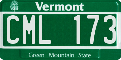 VT license plate CML173