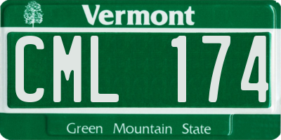 VT license plate CML174