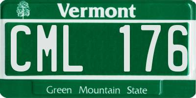 VT license plate CML176