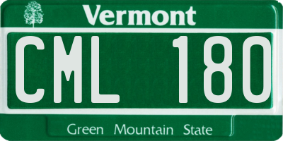 VT license plate CML180