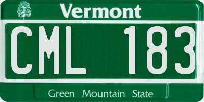 VT license plate CML183