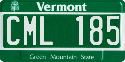 VT license plate CML185