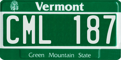 VT license plate CML187