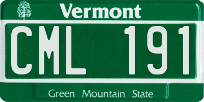 VT license plate CML191