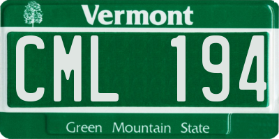 VT license plate CML194