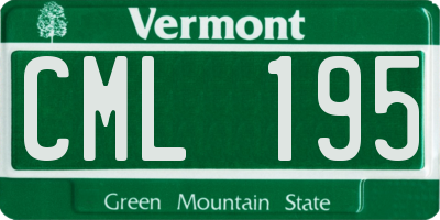 VT license plate CML195