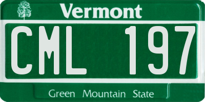 VT license plate CML197