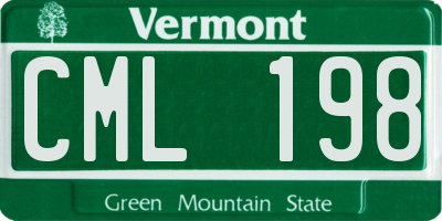 VT license plate CML198