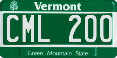 VT license plate CML200