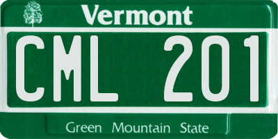 VT license plate CML201