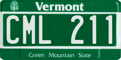 VT license plate CML211