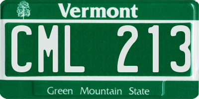 VT license plate CML213