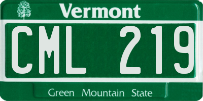 VT license plate CML219